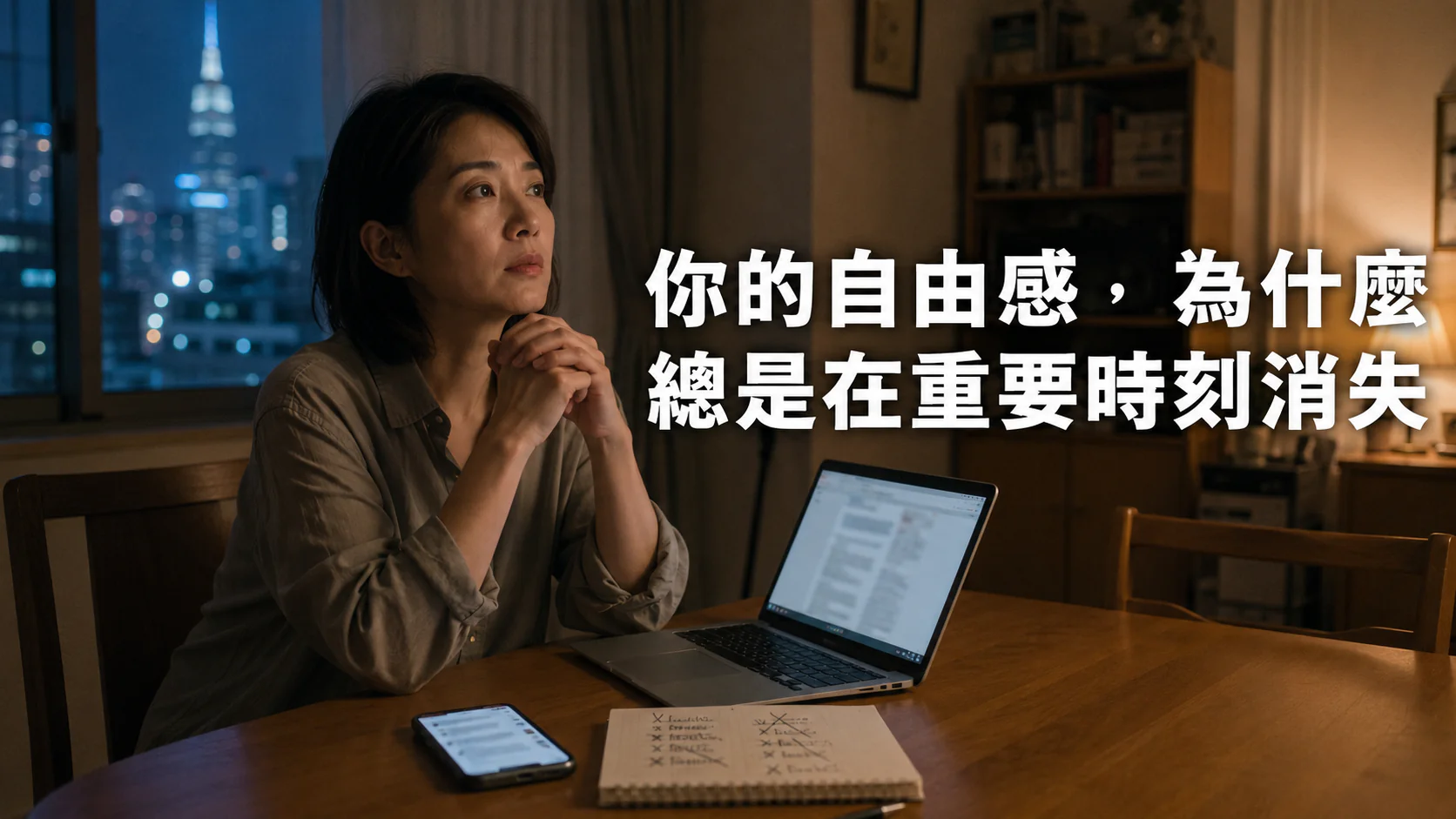 重大選擇前失去自由感的台灣女性情境,象徵關係與工作決策中的主體性卡關